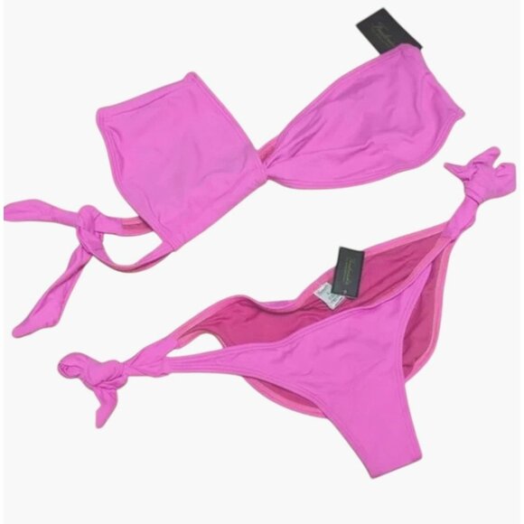 Fredericks of Hollywood NWT Laguna One Shoulder Two PIece Cheeky Bikini Sz Small - Picture 5 of 6